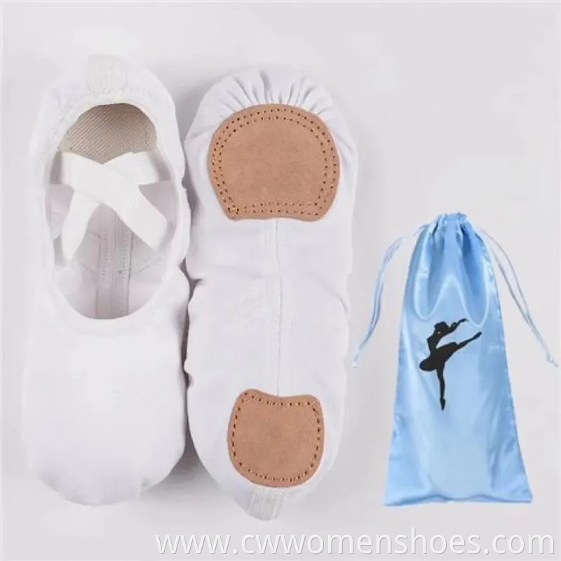 Brown Sheep Tips Ballet Shoes Soft Split Sole Dancing Canvas Ballerina Slippers